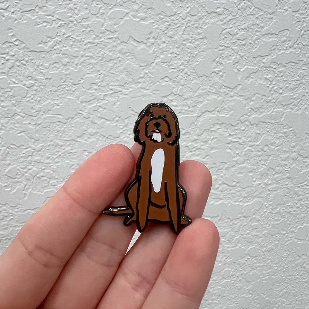 Labradoodle Dog Enamel Pin